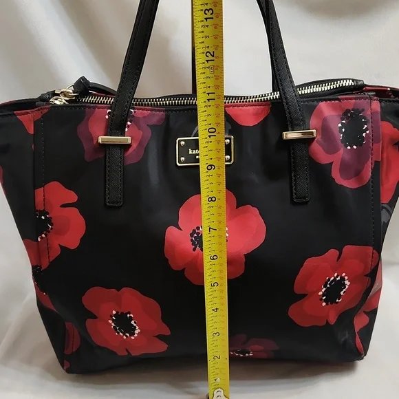 Kate Spade Wilson Road Poppy Alyse Nylon Floral Satchel Tote - Picture 7 of 16
